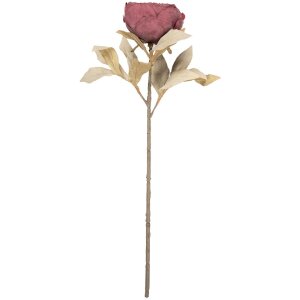 Квітка зі штучного матеріалу Clayre & Eef, червоно-зелена, 11x11x62 см