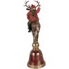 Дед Мороз на олені від Clayre & Eef — новорічна прикрашення 24x20x63 см, коричнево-червоний
