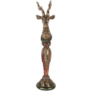 Декорація «Лось» золотий з зеленим акцентом, 16x22x70 см, Clayre & Eef