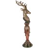 Декорація «Лось» золотий з зеленим акцентом, 16x22x70 см, Clayre & Eef