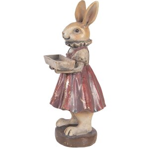 Фігурка кролика Clayre & Eef, бежево-червона, 10x8x20...