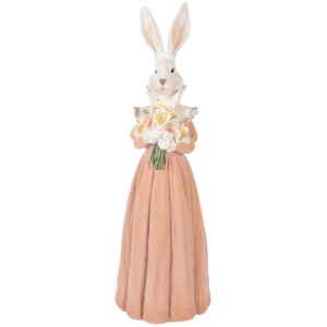 Декоративний зайчик Clayre & Eef, білий та рожевий,...