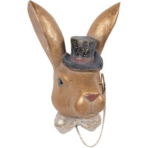 Кролик золотий та чорний, декорація 17x11x25 см від Clayre & Eef