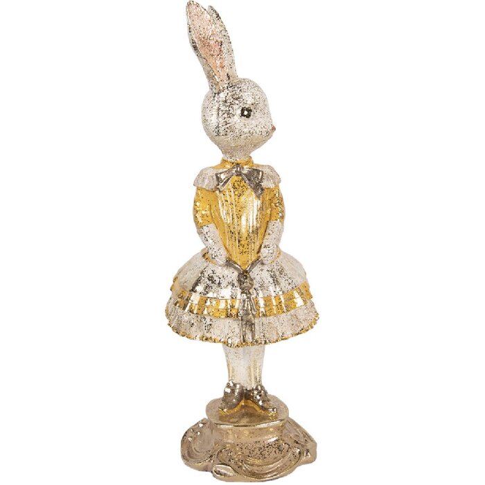 Кролик у бежево-золотому відтінку, Ø 13x36 см — декорація від Clayre & Eef