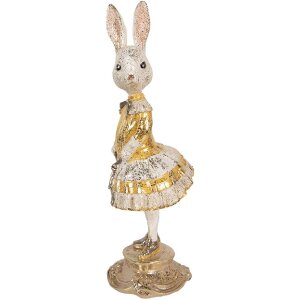 Кролик у бежево-золотому відтінку, Ø 13x36 см — декорація від Clayre & Eef