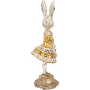 Кролик у бежево-золотому відтінку, Ø 13x36 см — декорація від Clayre & Eef