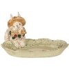 Декоративна миска з кроликом від Clayre & Eef, бежевий, 14х11х8 см
