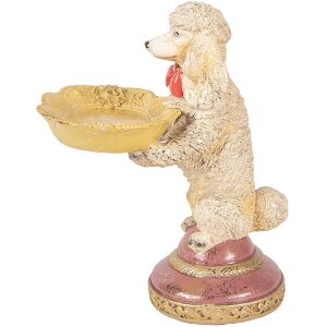 Фігурка з котом у мисці, бежево-жовта, 15x16x21 см, для...