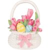 Декоративний кошик Clayre & Eef білий з рожевими акцентами 14x11x18 см