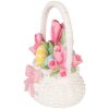 Декоративний кошик Clayre & Eef білий з рожевими акцентами 14x11x18 см