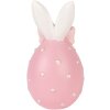 Декоративне яйце Clayre & Eef, ніжний рожево-білий дизайн, Ø 6x12 см