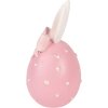 Декоративне яйце Clayre & Eef, ніжний рожево-білий дизайн, Ø 6x12 см