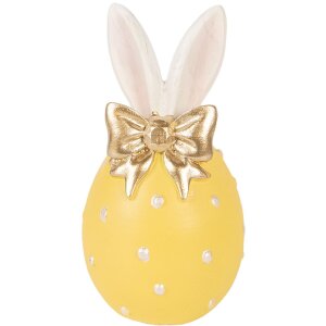 Декоративное яйцо Clayre & Eef, желто-белое, Ø...