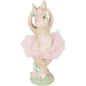 Чарівний декоративний кролик від Clayre & Eef, бежево-рожевий, 10x9x27 см