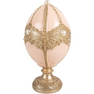 Декорація у формі яйця, ніжне рожеве золото, Ø 15x27 см, Clayre & Eef