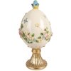 Декоративне яйце з птахом, біло-золоте, Ø 16x33 см, Clayre & Eef