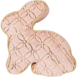 Тримач дверей-подушка у формі кролика, рожево-золотий, 29x10x27 см