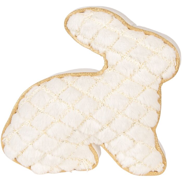 Набір для зупинки дверей «Зайчик» білий з золотом, 29x10x27 см