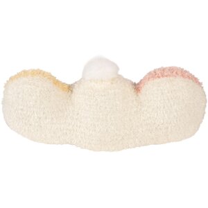 Подушка-кільце у формі кролика, біла з рожевими деталями, 36x12x20 см