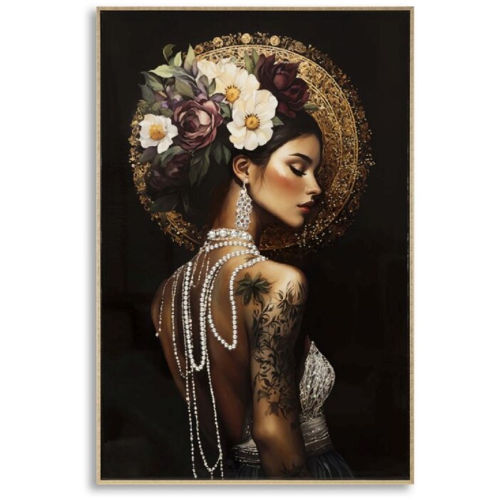 Вінтажна настінна картина Mauro Ferretti Persian 62x92 см, лакована тканина з рамою