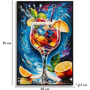 Картина на холсті COCKTAIL від Mauro Ferretti з рамкою 62x92 см