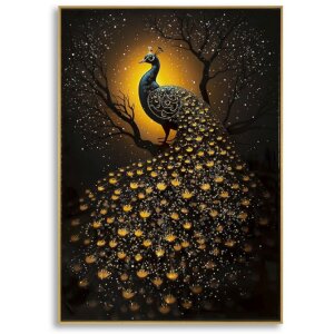 Муро Ферретті. Велична тканина з рамою «Павич» 70x100 см