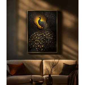 Муро Ферретті. Велична тканина з рамою «Павич» 70x100 см