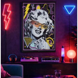 LED-плакат на холсті "Марілін" 60x90 см – 3D акрилові вставки від Mauro Ferretti