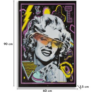 LED-плакат на холсті "Марілін" 60x90 см – 3D акрилові вставки від Mauro Ferretti