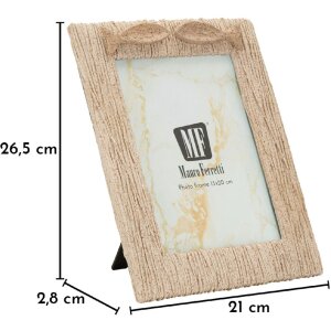 Фоторамка "Пісок" 15x20 см, бежевий, з хвилястим орнаментом