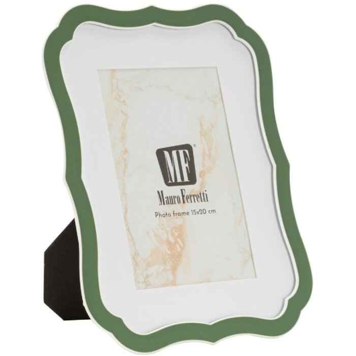 Фоторамка "Марґот" 15x20 см, зелена, елегантна з цинку та скла від Mauro Ferretti