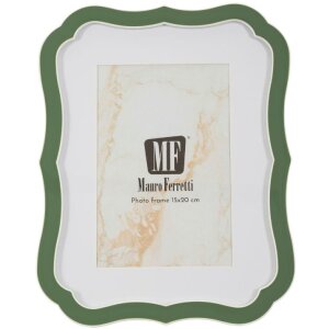 Фоторамка "Марґот" 15x20 см, зелена, елегантна з цинку та скла від Mauro Ferretti