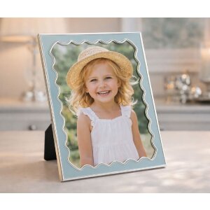Фоторамка "Juliette" 12,5x17,5 см, світло-блакитна, з хвилястою каймою, Mauro Ferretti