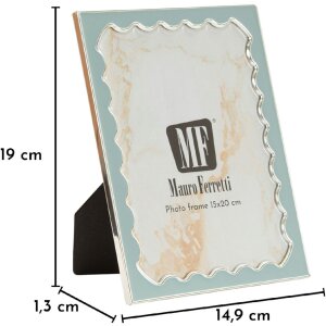 Фоторамка "Juliette" 12,5x17,5 см, світло-блакитна, з хвилястою каймою, Mauro Ferretti