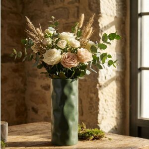 Ваза "Норимберга" Mauro Ferretti, світло-зелена, 12x12x30 см