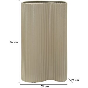 Ваза "Франкфурт" від Mauro Ferretti — сучасна матова біла ваза з хвилястою поверхнею, ідеальна для індустріального та мінімалістичного інтер’єру