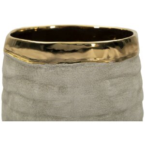 Ваза Mauro Ferretti "Lima Open" Ø14x31,5 см, сірого кольору