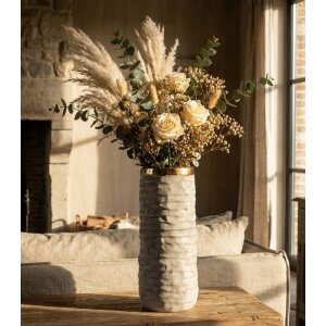 Ваза Mauro Ferretti "Lima Open" Ø14x31,5 см, сірого кольору