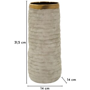 Ваза Mauro Ferretti "Lima Open" Ø14x31,5 см, сірого кольору