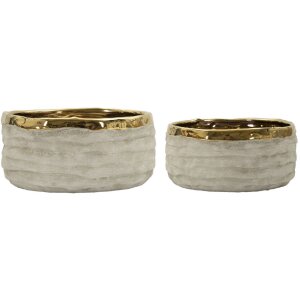 Сет кашпо «Ліма» Mauro Ferretti — 2 шт. Ø22,5x10,5 см / Ø18x8,5 см