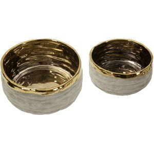 Сет кашпо «Ліма» Mauro Ferretti — 2 шт. Ø22,5x10,5 см / Ø18x8,5 см