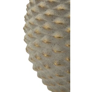 Ваза Mauro Ferretti "Pepipas Ball" Ø29,5x36 см — кульчаста керамічна ваза зі золотими акцентами