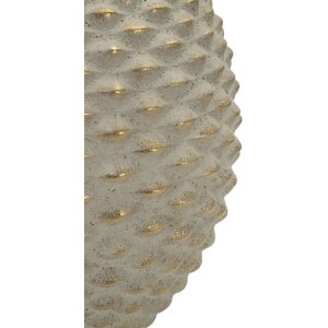 Ваза Mauro Ferretti "Pepipas Ball" — керамічна кульова ваза зі сірим матовим покриттям та золотими акцентами, Ø23,5x28,5 см