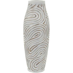 Ваза "Oblix" від Mauro Ferretti, біла з калінком, Ø18,5x50 см