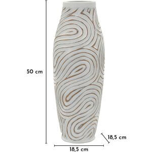 Ваза "Oblix" від Mauro Ferretti, біла з калінком, Ø18,5x50 см