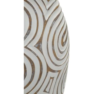 Вазон "Oblix" 19,5x35 см, білий, з рельєфом, поліреспін, сучасний дизайн