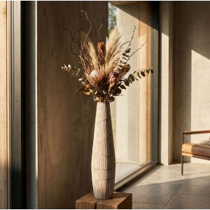 Ваза "Ганой" від Mauro Ferretti, біла матова, Ø17x68,5 см