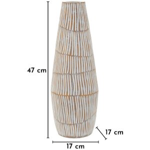 Ваза "Ханой" Mauro Ferretti, біла, Ø17x47 см, спіральна форма
