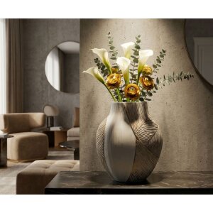 Ваза "Хо Чі Мін" Mauro Ferretti, біла з калію, поліресин, 27x11,5x31 см