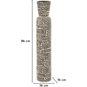 Ваза "Найробі" Mauro Ferretti, білий/чорний, Ø16x86 см